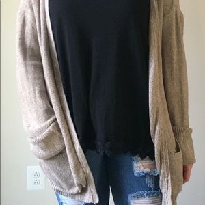 Tan cardigan